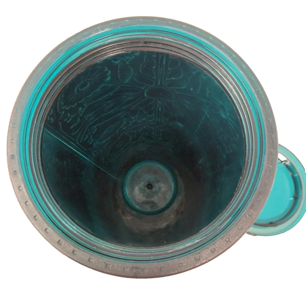 Starbucks Rare Teal Floral Embossed‎ Cold Cup 24oz Reusable Tumbler 2021